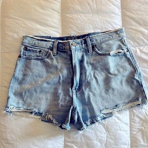 Abercrombie and Fitch Destroyed Jean Shorts